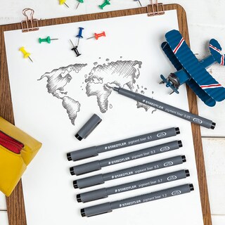 Foto 5 | Juego De Bolígrafos Staedtler Pigment Liner Tinta Negra 6 Bolígrafos Surtidos - Venta Internacional.
