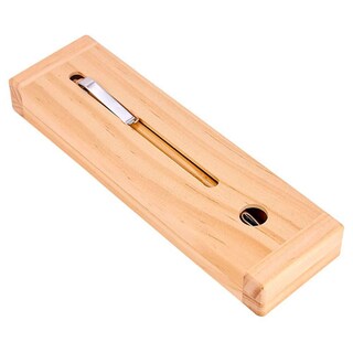 Foto 4 | Pluma de Madera con Base Portatarjetas Promo Opción