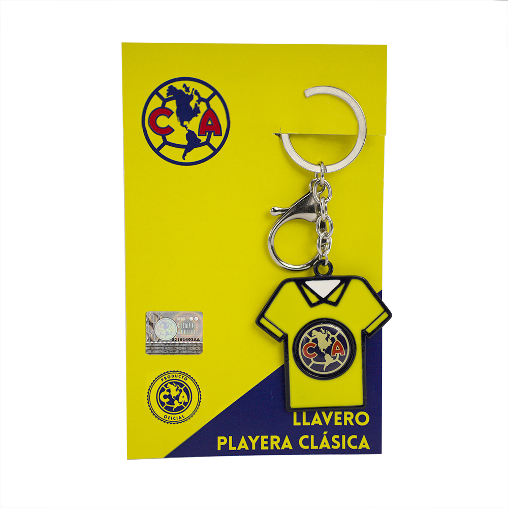 Foto 4 pulgar | Llavero Club América color Amarillo Playera Clásica con Resina