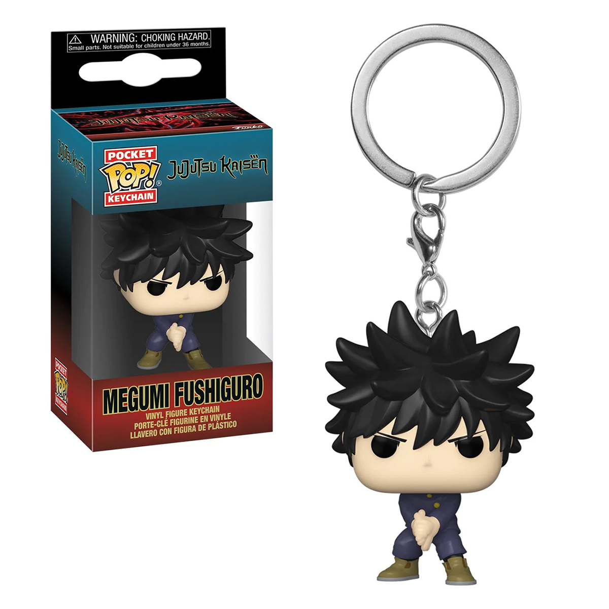 Foto 4 pulgar | Llavero Megumi Fushiguro Jujutsu Kaisen Anime Manga Funko Pop Keychain