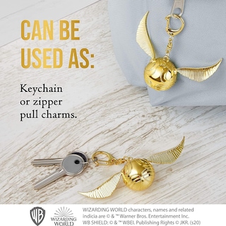 Foto 2 | Venta Internacional- Llavero Harry Potter Golden Snitch Keychain Alas Móviles para Cremallera