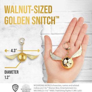Foto 5 | Venta Internacional- Llavero Harry Potter Golden Snitch Keychain Alas Móviles para Cremallera