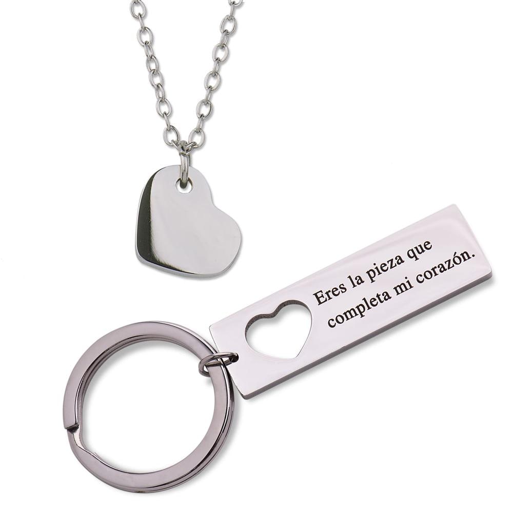 Kit Collar de Corazón y Llavero Luckyly Joana $499