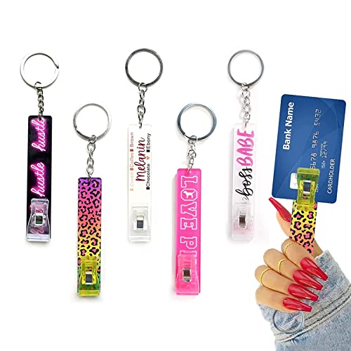 Foto 3 pulgar | Venta Internacional - Llavero Acrílico Card Grabber para Tarjetas de Crédito 5 Unidades