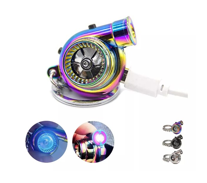 Llavero Turbo Recargable Con Sonido Luz Led Llaveros De Auto $738