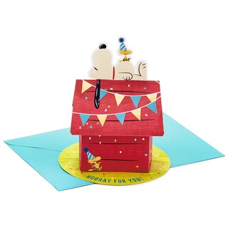 Foto 1 | Tarjeta De Felicitación Hallmark Paper Wonder Peanuts, Desplegable, Para Cumpleaños - Venta Internacional.