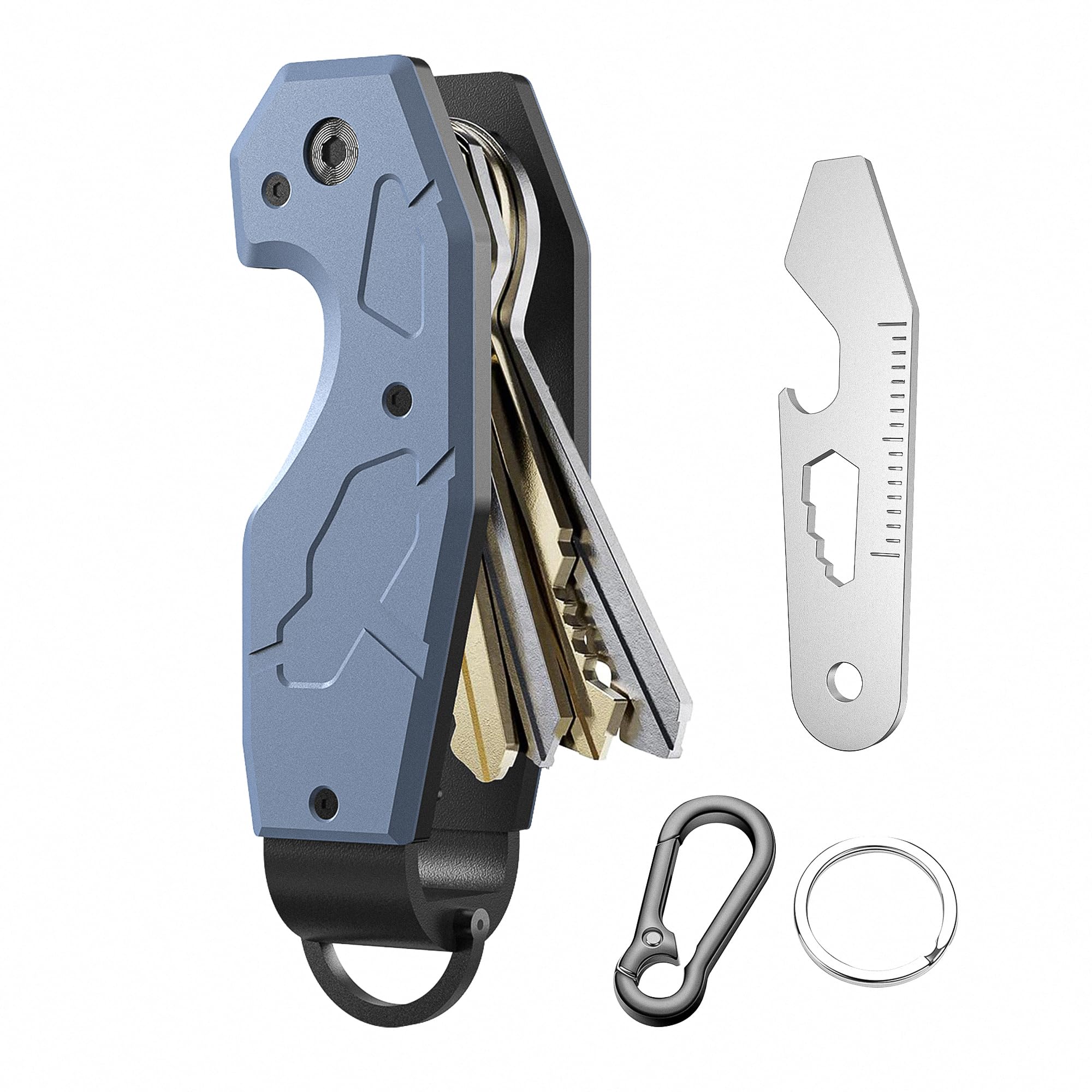Foto 1 | Organizador de Llaves Qeg Compacto Metal Azul - Venta Internacional