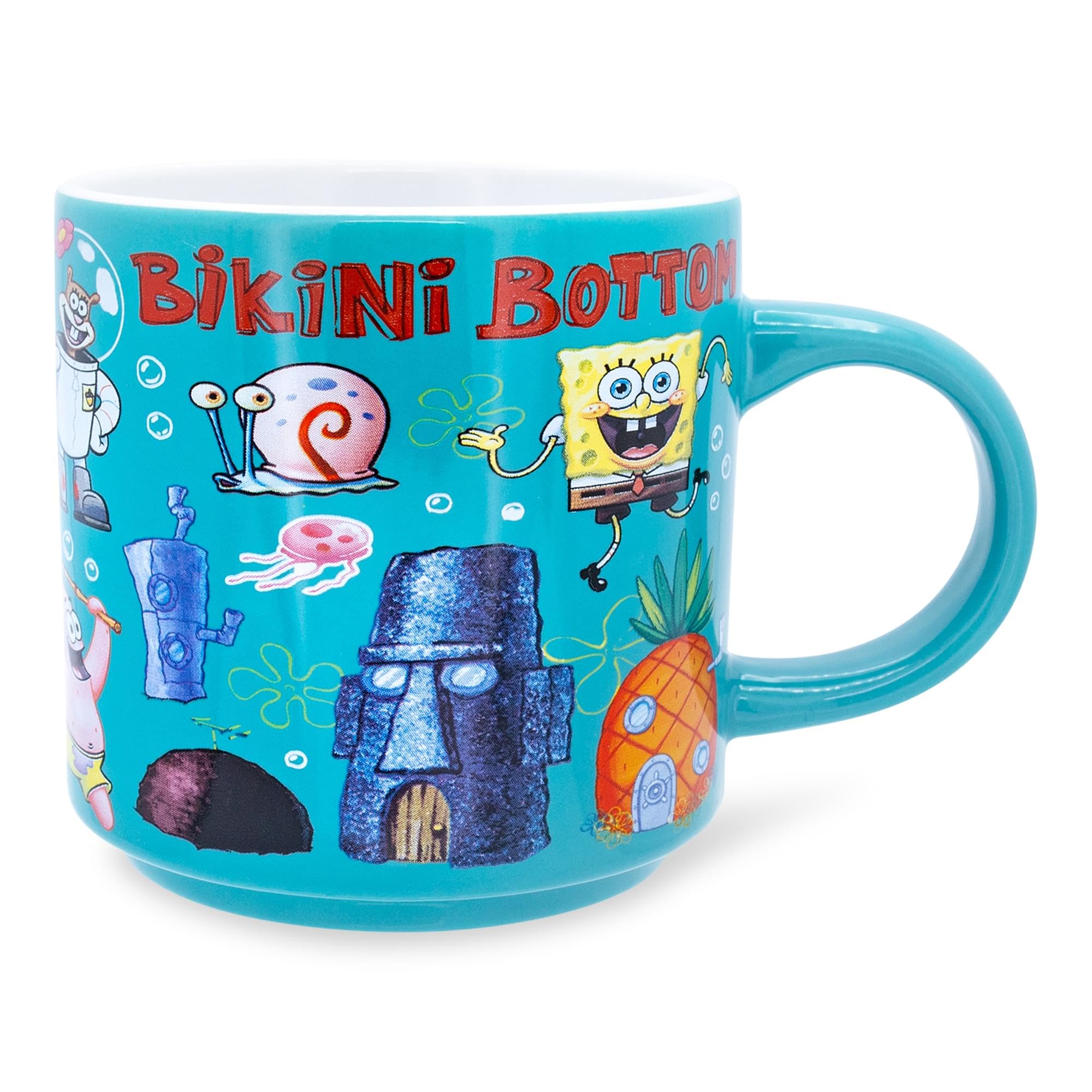 Foto 2 pulgar | Taza De Café Con Diseño De Búfalo Plateado, Diseño De Bob Esponja, Braguita De Bikini, 390 Ml - Venta Internacional.