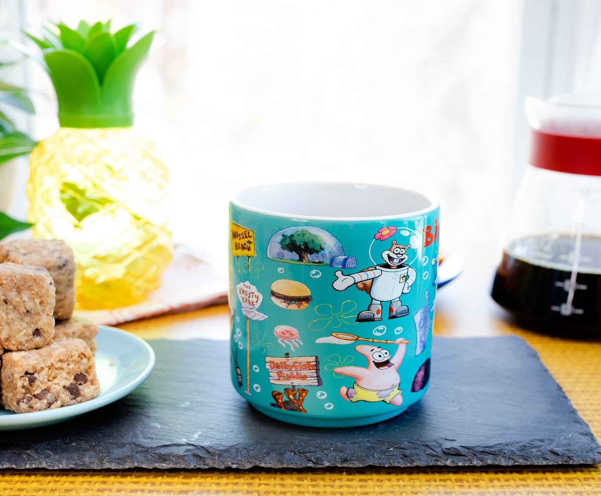 Foto 6 pulgar | Taza De Café Con Diseño De Búfalo Plateado, Diseño De Bob Esponja, Braguita De Bikini, 390 Ml - Venta Internacional.
