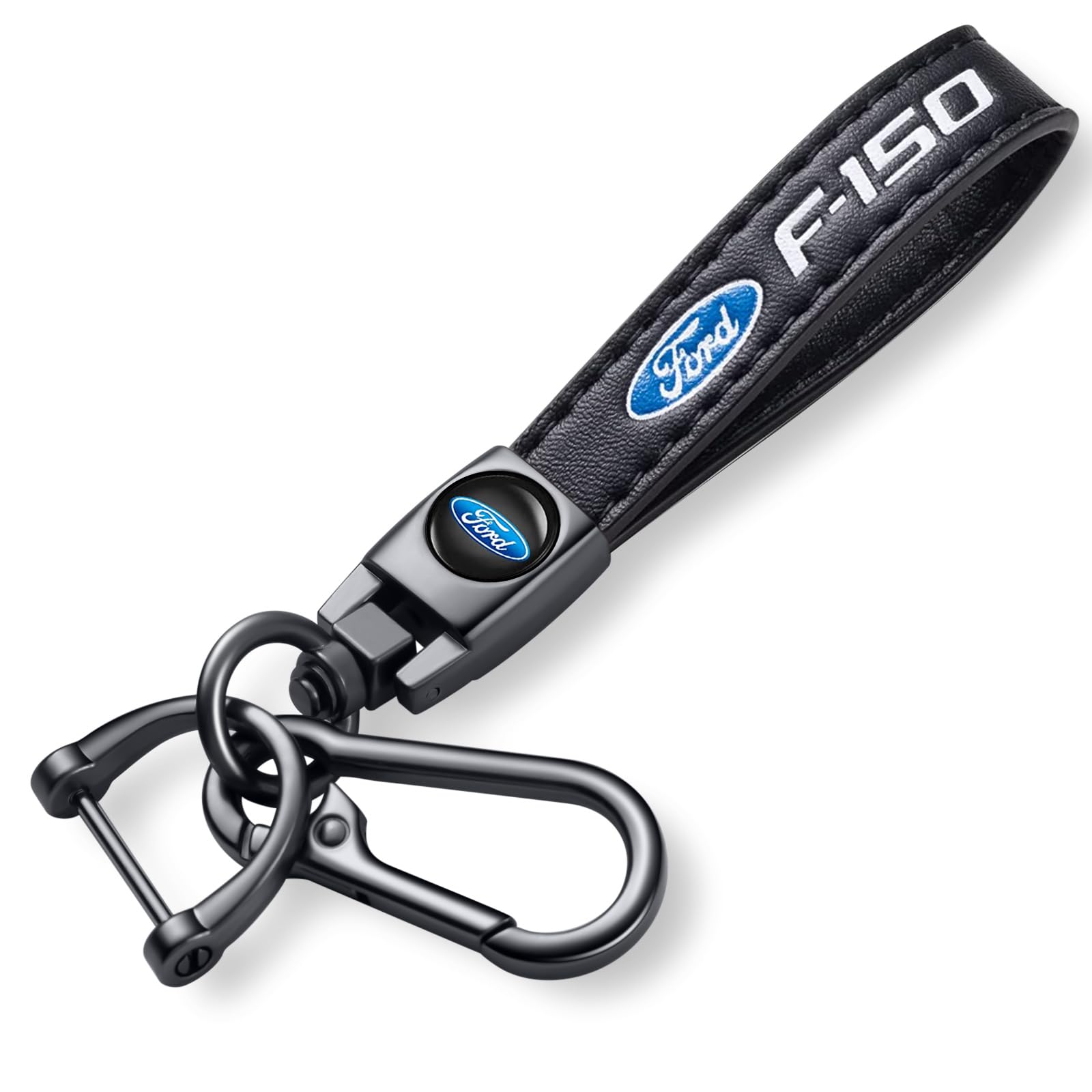 Llavero De Coche De Piel Auténtica Para Ford F150 (negro) - Venta Internacional.