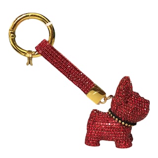 Foto 2 | Llavero Argolla Pedrería Perrito Color Rojo