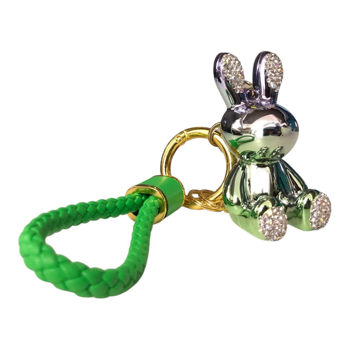 Llavero Colgante Conejo Verde Brillante