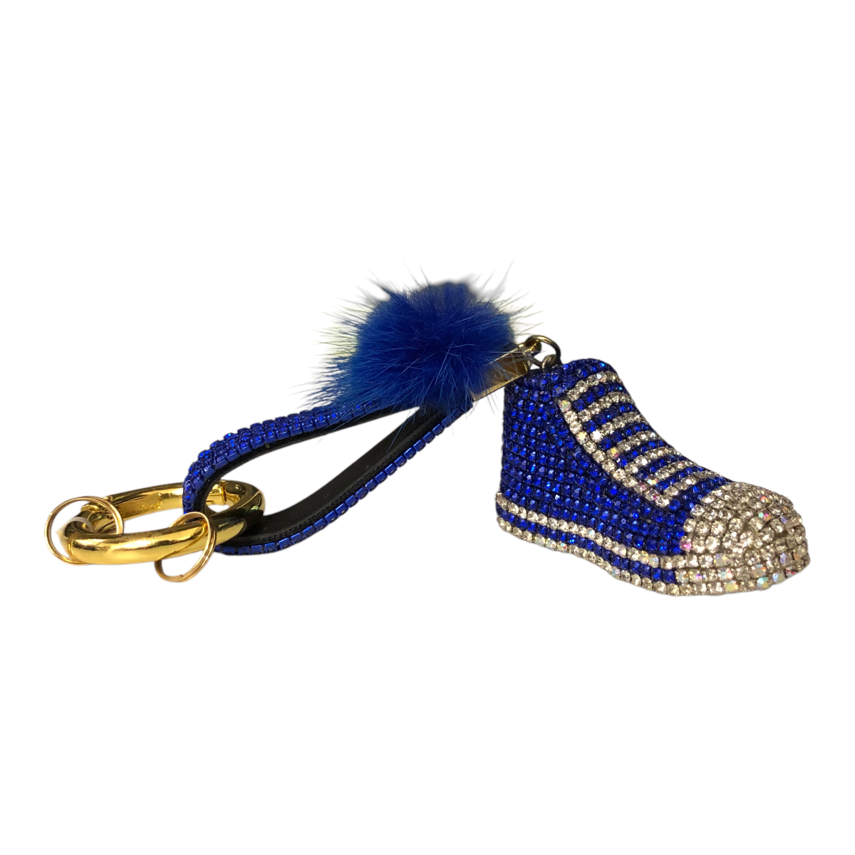 Foto 1 | Llavero De Tenis Mini Pompón Pedrería Color Azul