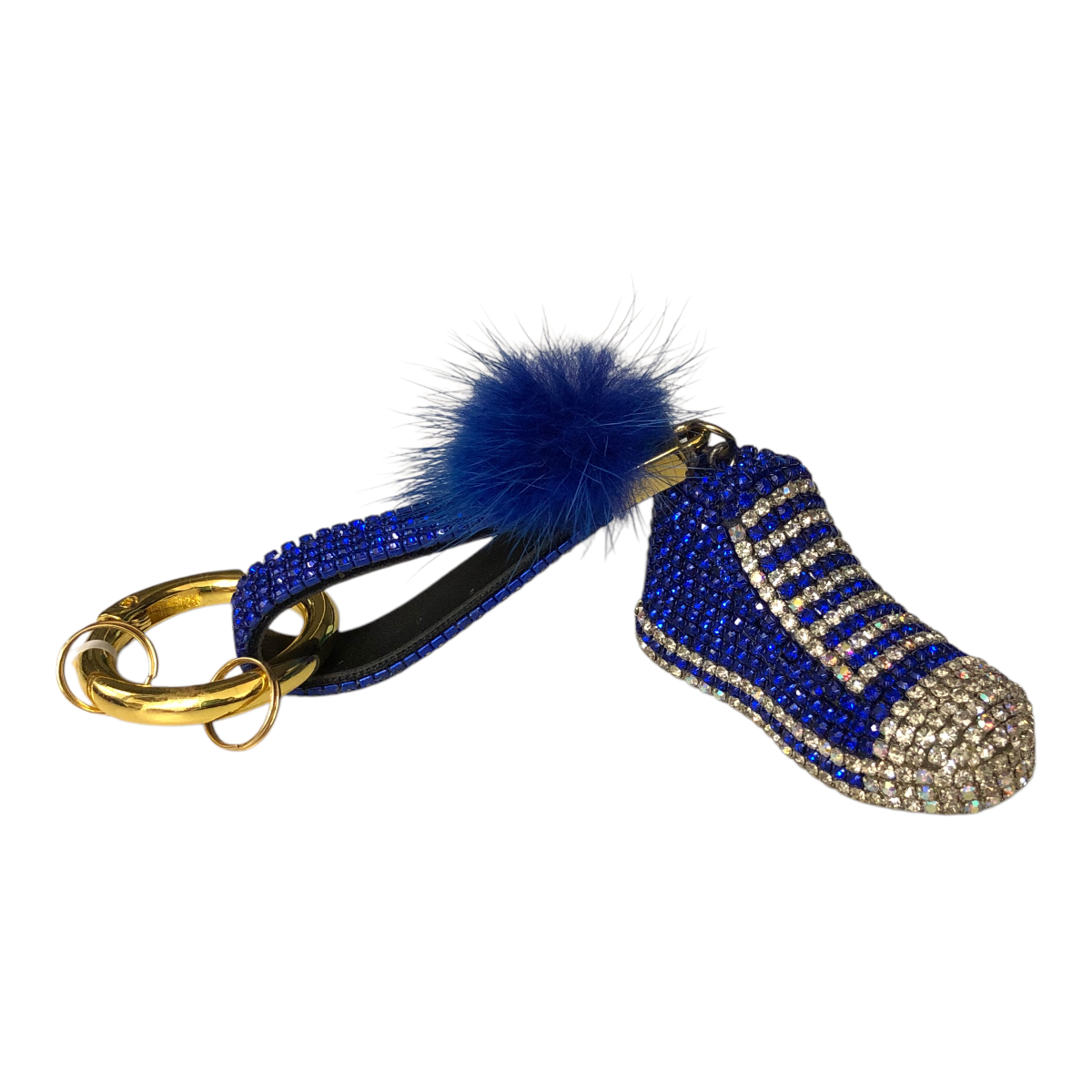 Foto 4 pulgar | Llavero De Tenis Mini Pompón Pedrería Color Azul