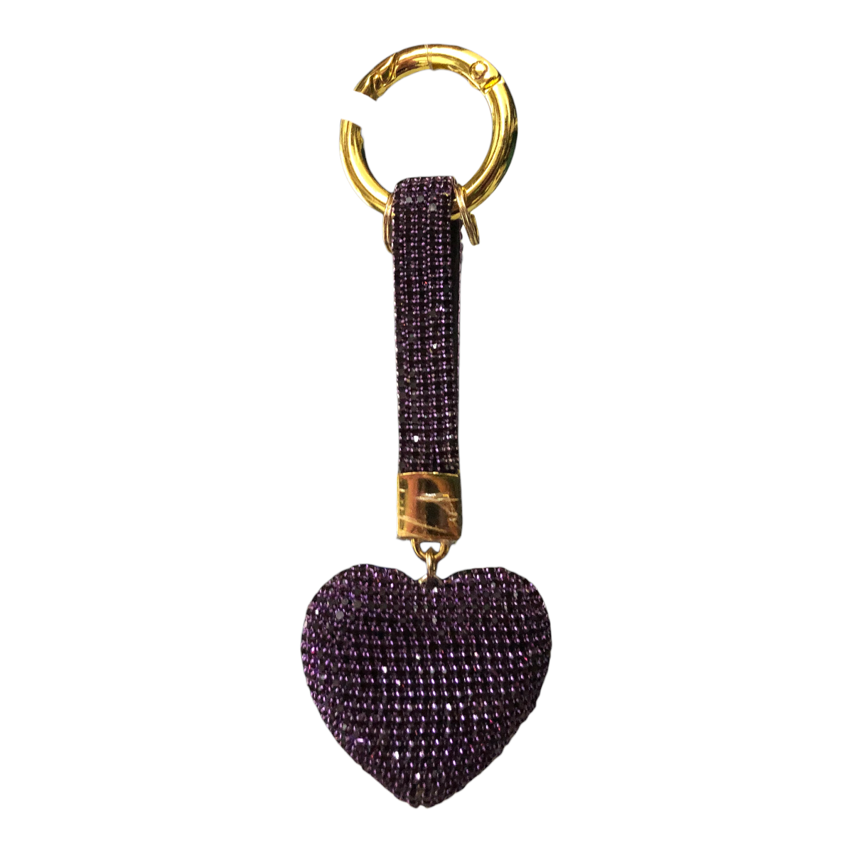 Foto 2 pulgar | Llavero Corazón Pedrería Color Morado