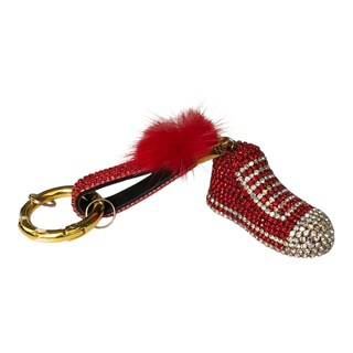 Foto 2 | Llavero De Tenis Color Rojo Mini Pompón Pedrería