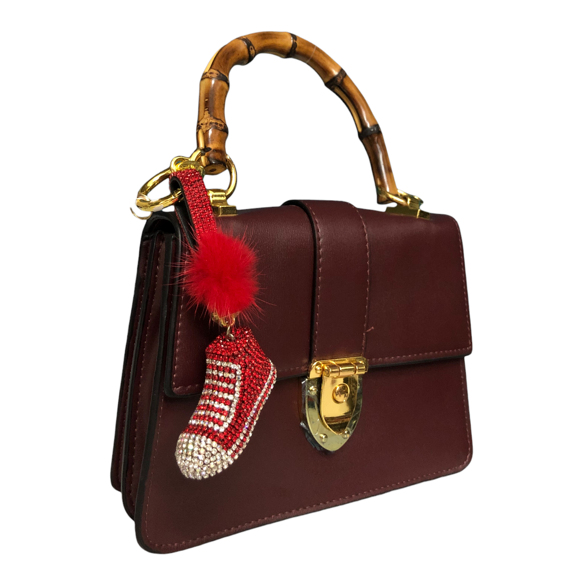 Foto 4 | Llavero De Tenis Color Rojo Mini Pompón Pedrería