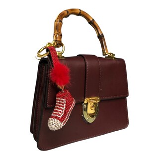 Foto 4 | Llavero De Tenis Color Rojo Mini Pompón Pedrería