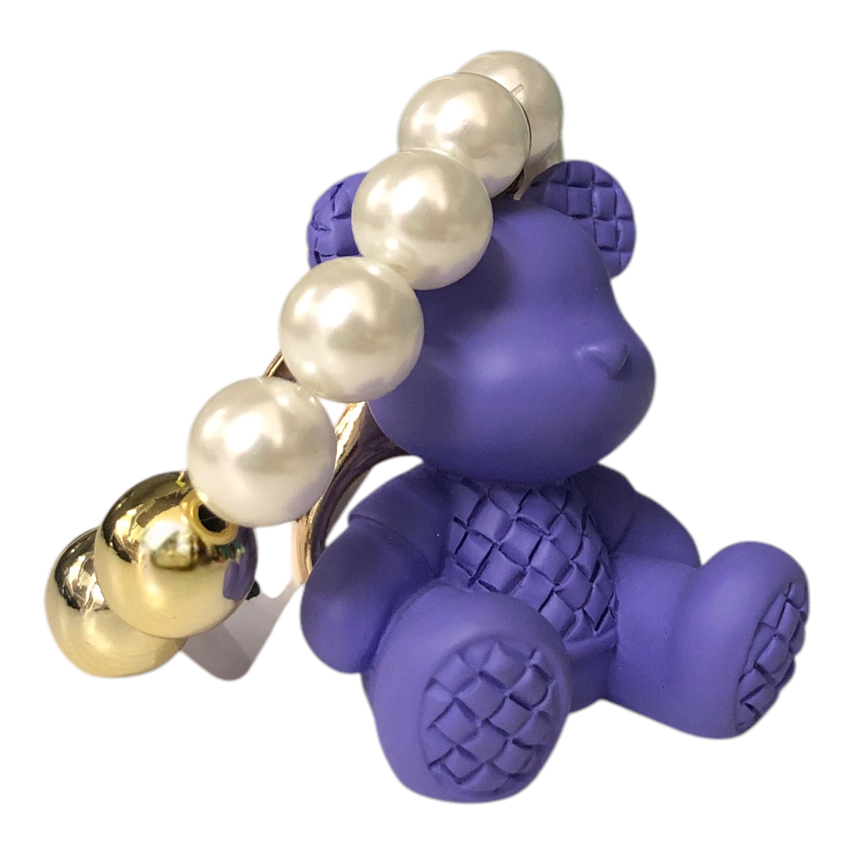 Foto 4 pulgar | Llavero Morado Osito Con Pulsera