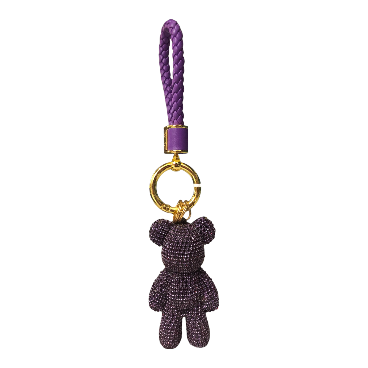 Foto 2 pulgar | Llavero Osito Parado Pedrería Color Morado