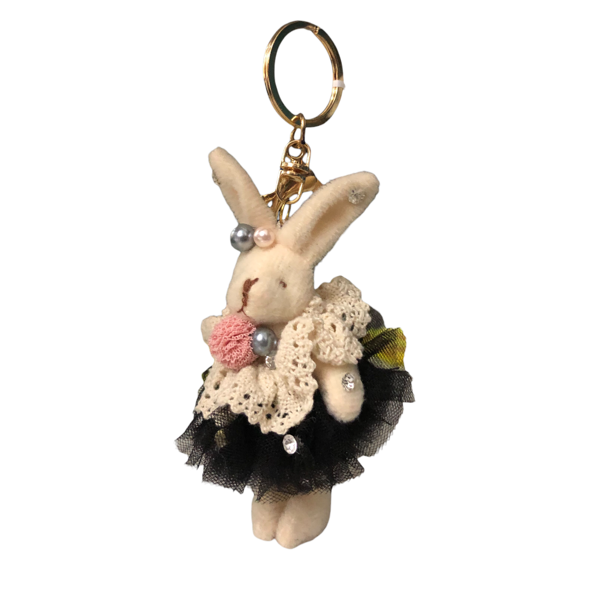 Foto 2 pulgar | Llavero Conejito De Peluche Con Vestido