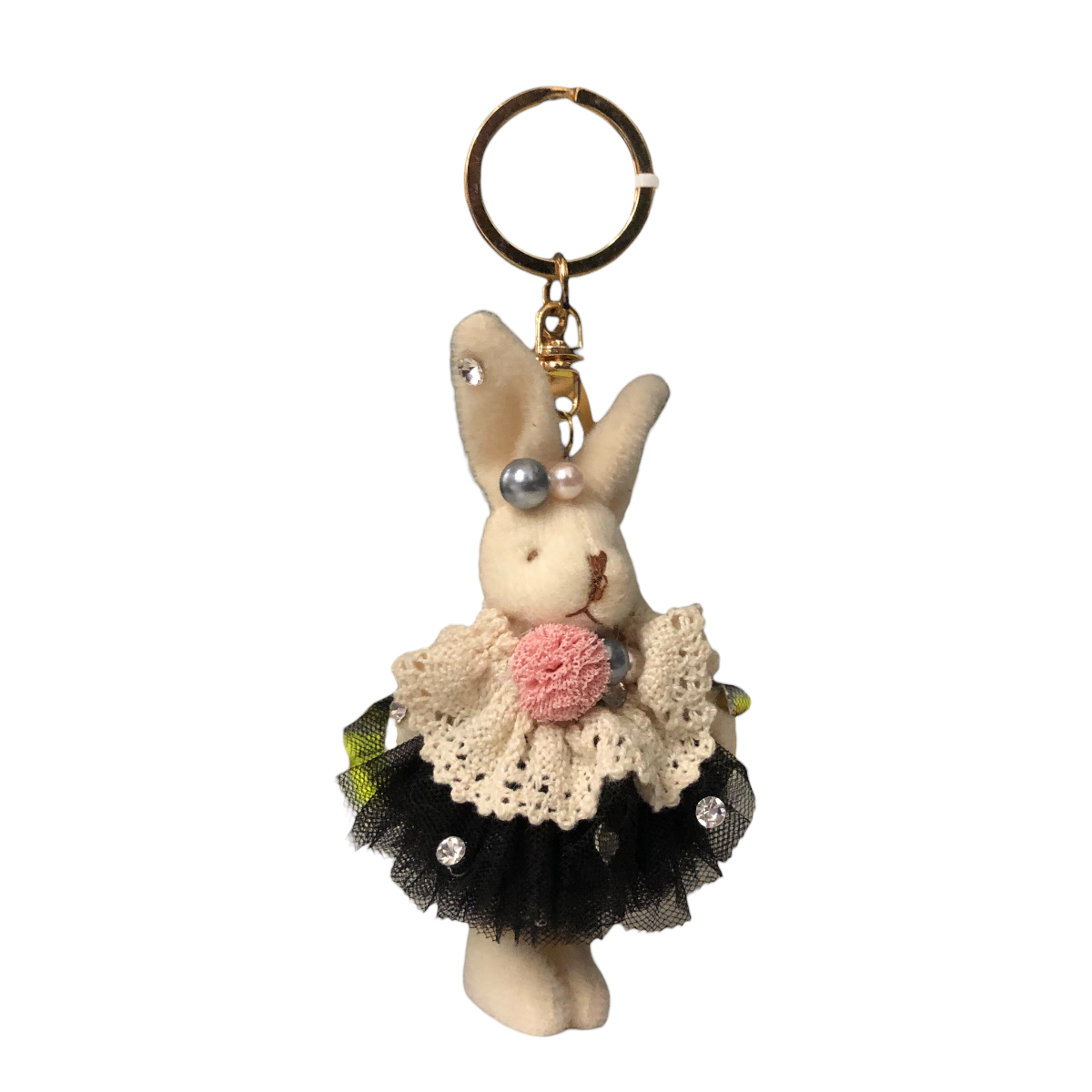 Foto 4 pulgar | Llavero Conejito De Peluche Con Vestido