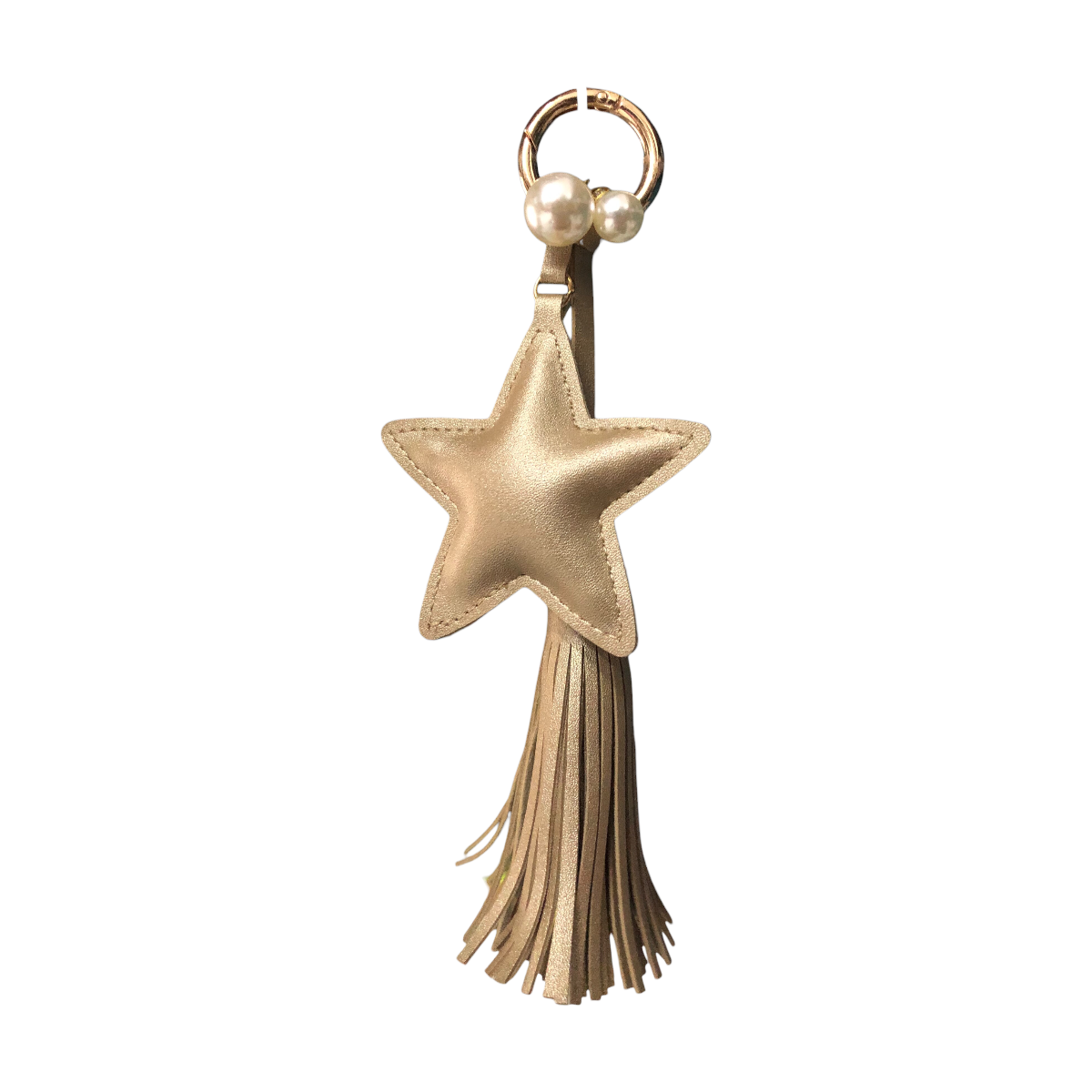 Foto 2 pulgar | Llavero Estrella Con Flecos Color Dorado
