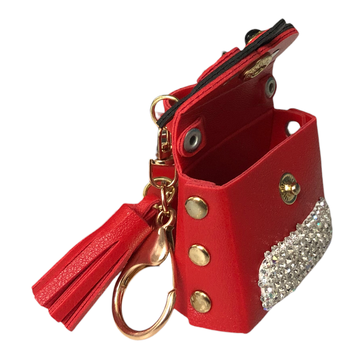 Foto 4 pulgar | Llavero De Bolsita Búho Flecos Pedrería Color Rojo