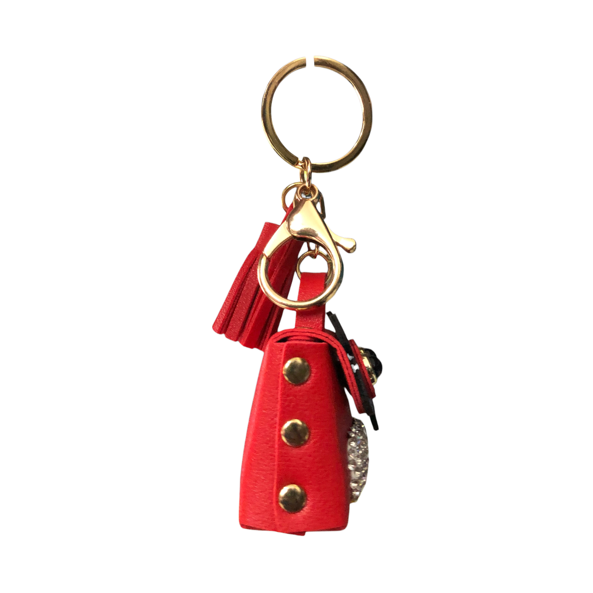 Foto 5 pulgar | Llavero De Bolsita Búho Flecos Pedrería Color Rojo