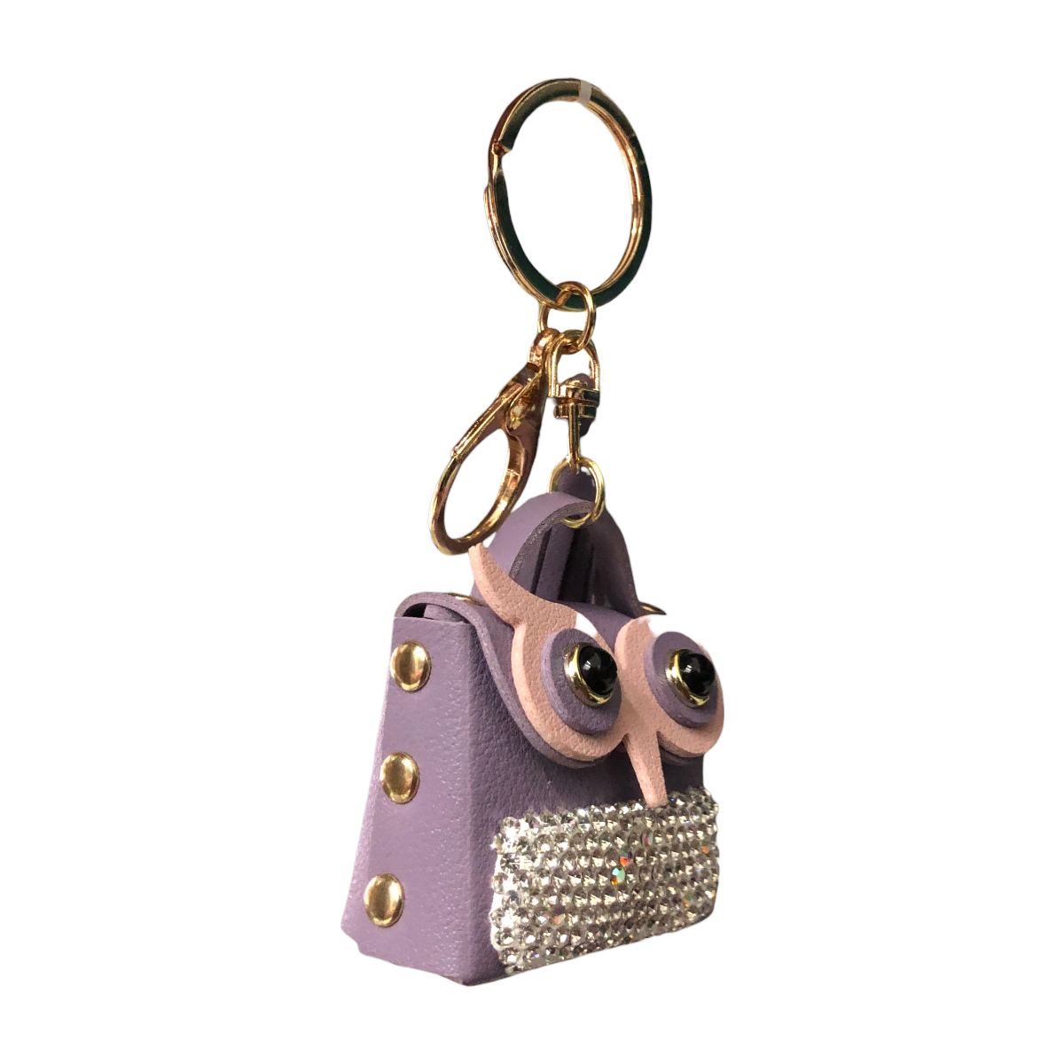 Foto 3 pulgar | Llavero De Bolsita Búho Flecos Pedrería Color Morado