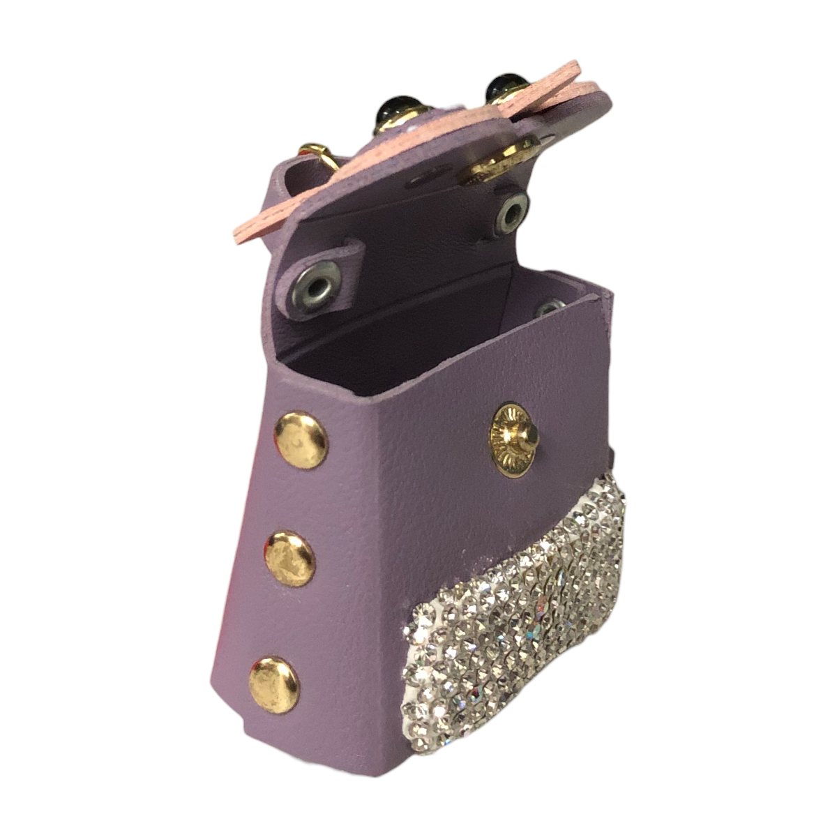 Foto 4 pulgar | Llavero De Bolsita Búho Flecos Pedrería Color Morado