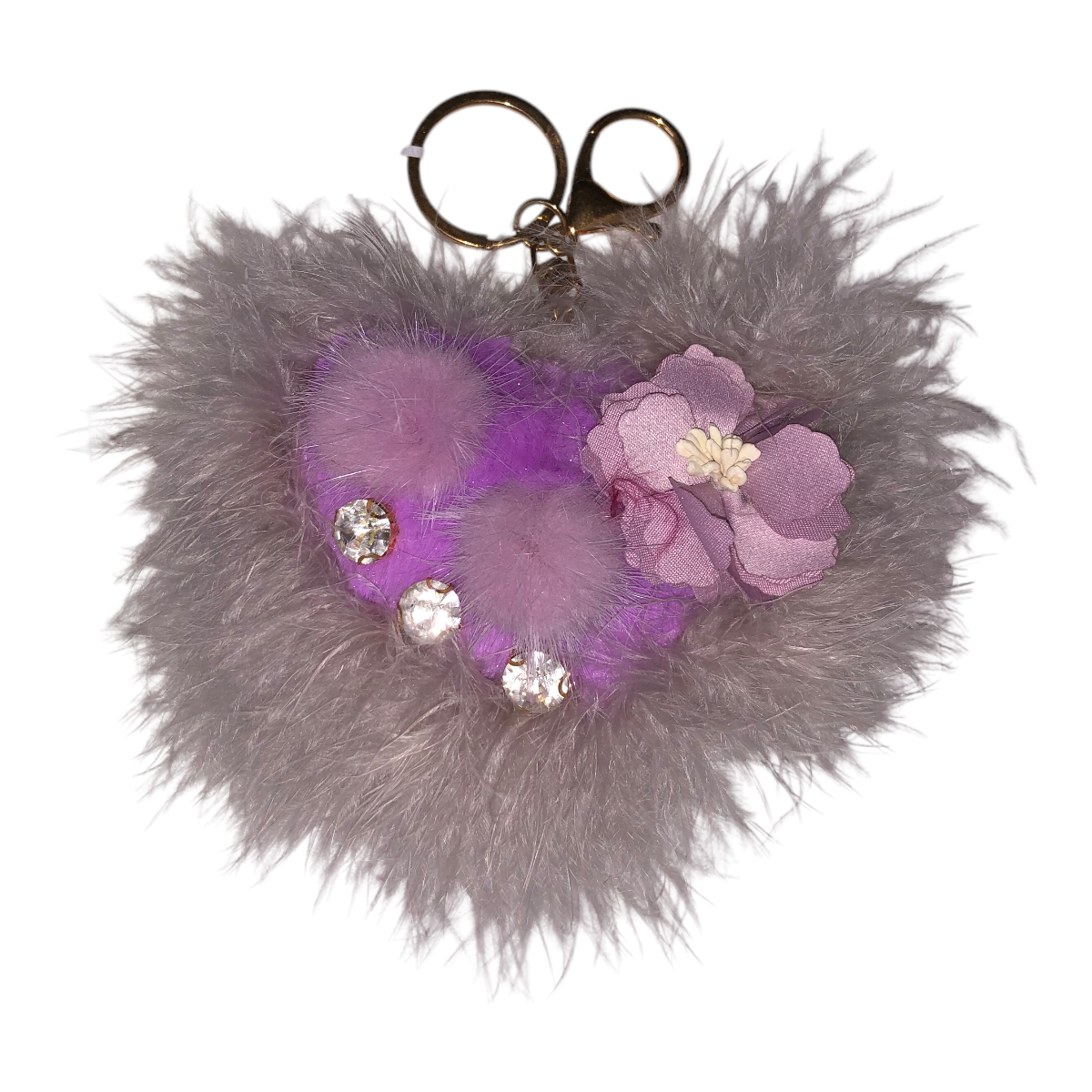 Foto 1 | Llavero Corazón Peluche Lila