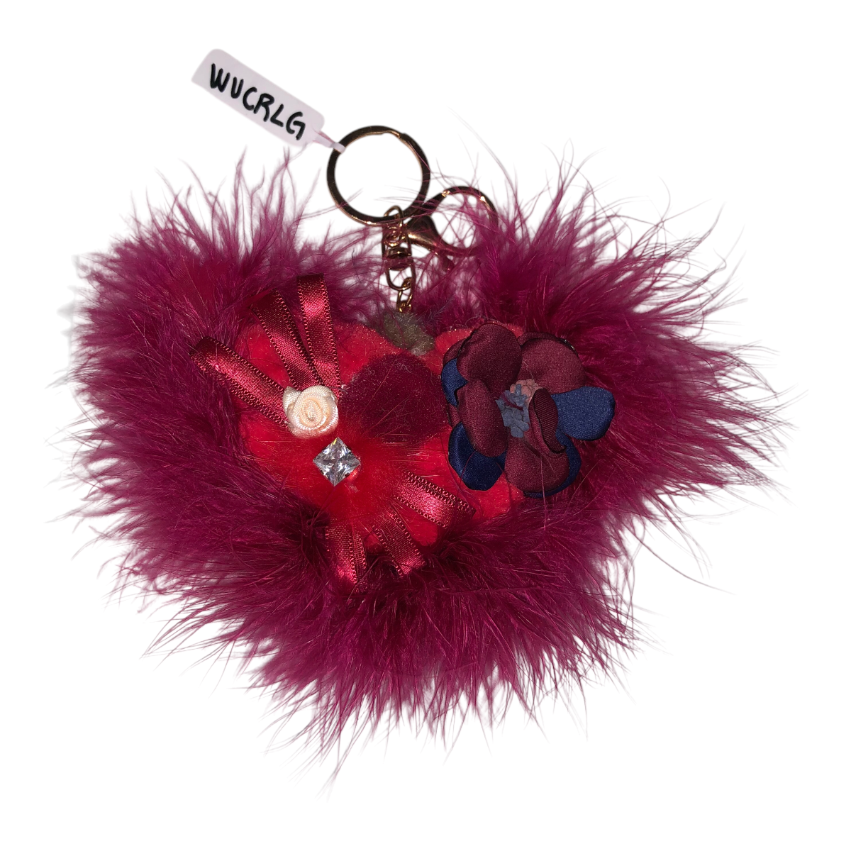 Foto 2 pulgar | Llavero Corazón Peluche Rojo