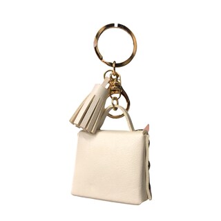 Foto 4 | Llavero De Bolsita Búho Flecos Pedrería Color Blanco