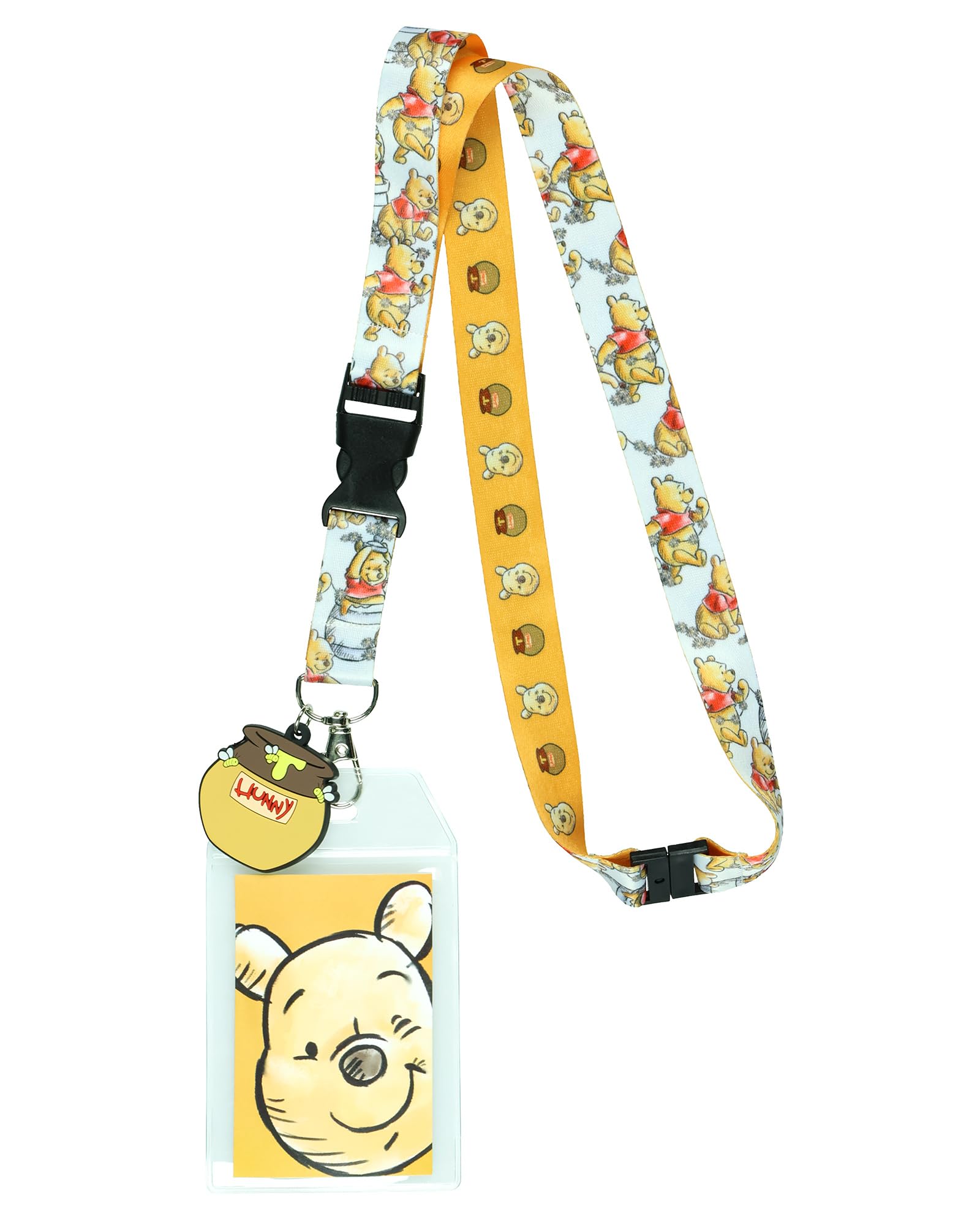 Lanyard Disney Winnie The Pooh Hunny Pot Con Soporte Para Identificación - Venta Internacional.