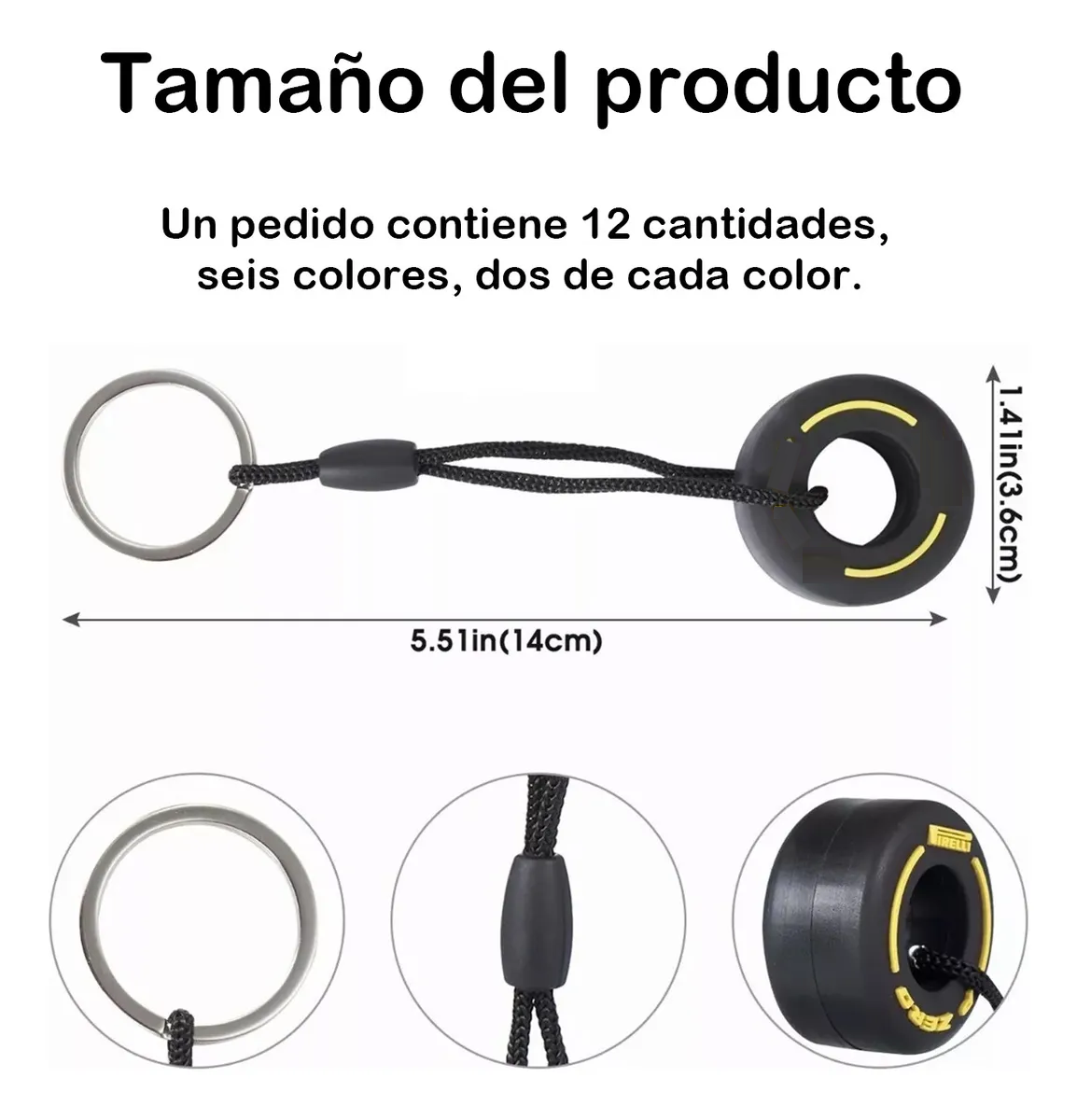 Foto 4 | Llaveros F1 Lab.g Formula 1 Pirelli Llavero Llanta (kit 18 Piezas) Negro