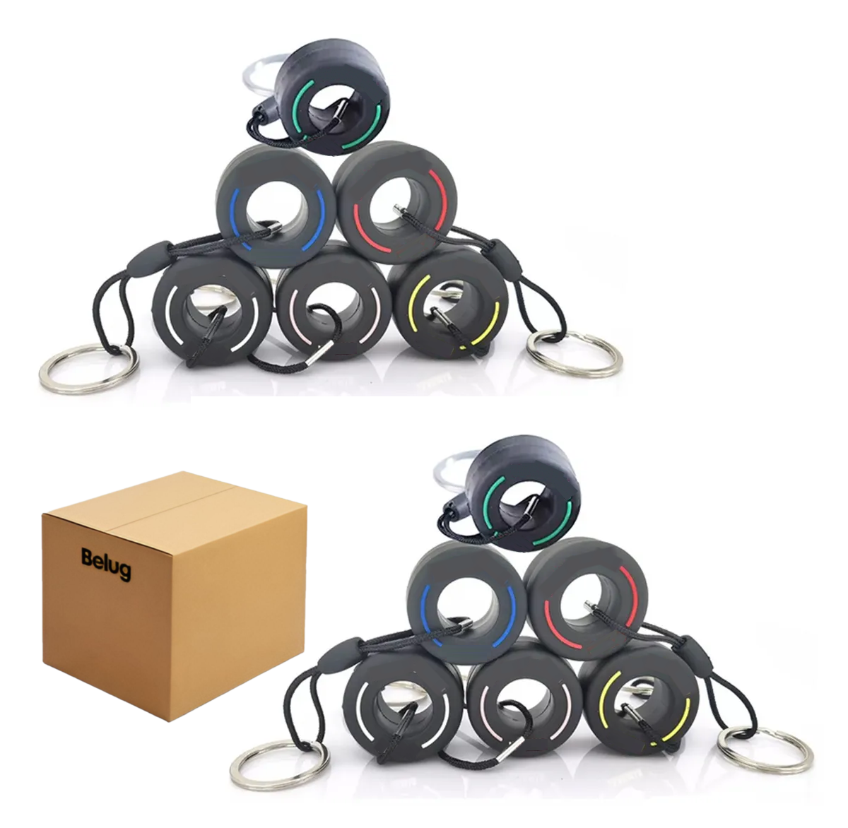 Foto 1 | Llaveros Belug F1 Formula 1 Pirelli Llavero Llanta (kit 12 Piezas) Negro