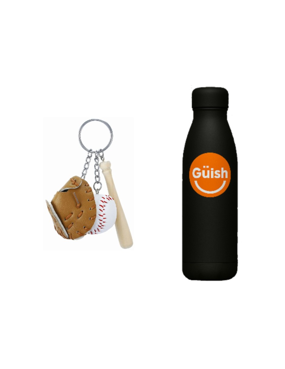 Foto 1 | Llavero De Béisbol Guantes 3 En 1 + Gratis Termo Güish De Regalo