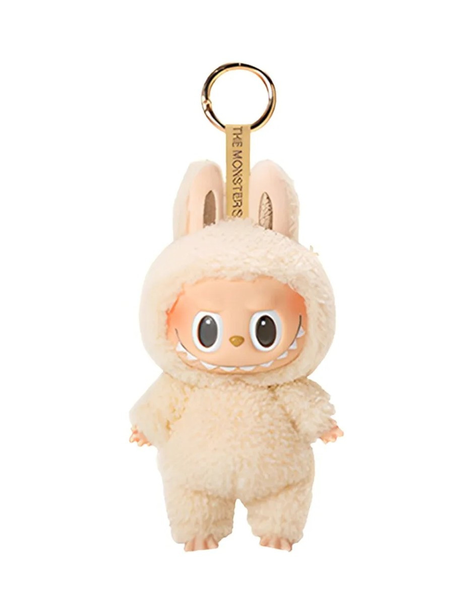 Labubu Llaveros De Peluche Beige