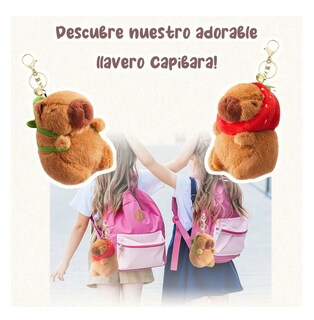 Foto 3 | Llavero Capibara Peluche Belug, Cafe Rojo Y Verde