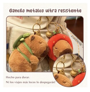 Foto 5 | Llavero Capibara Peluche Belug, Cafe Rojo Y Verde