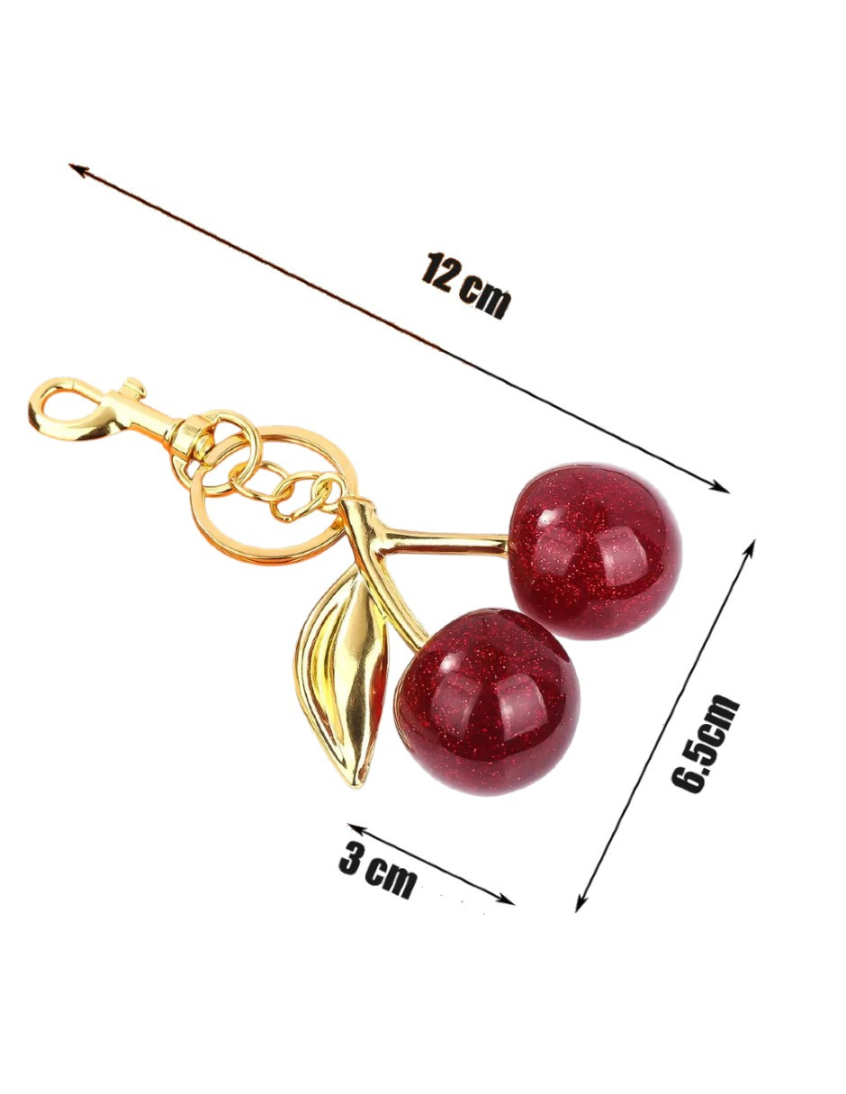 Foto 4 pulgar | Accesorios Llavero De Cereza Rojo