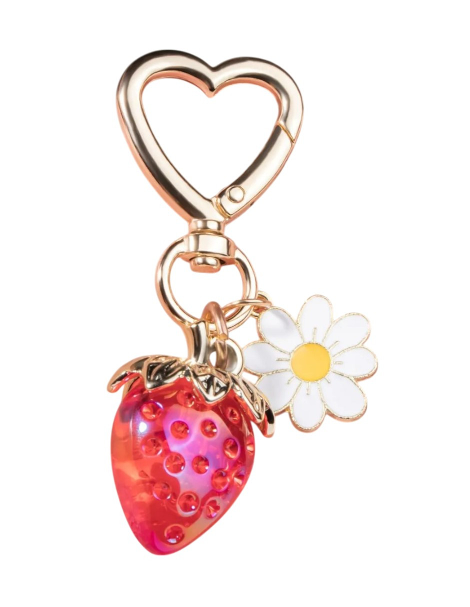 Foto 3 pulgar | Llavero Fresas De Moda Para Mujer Regalo Rojo