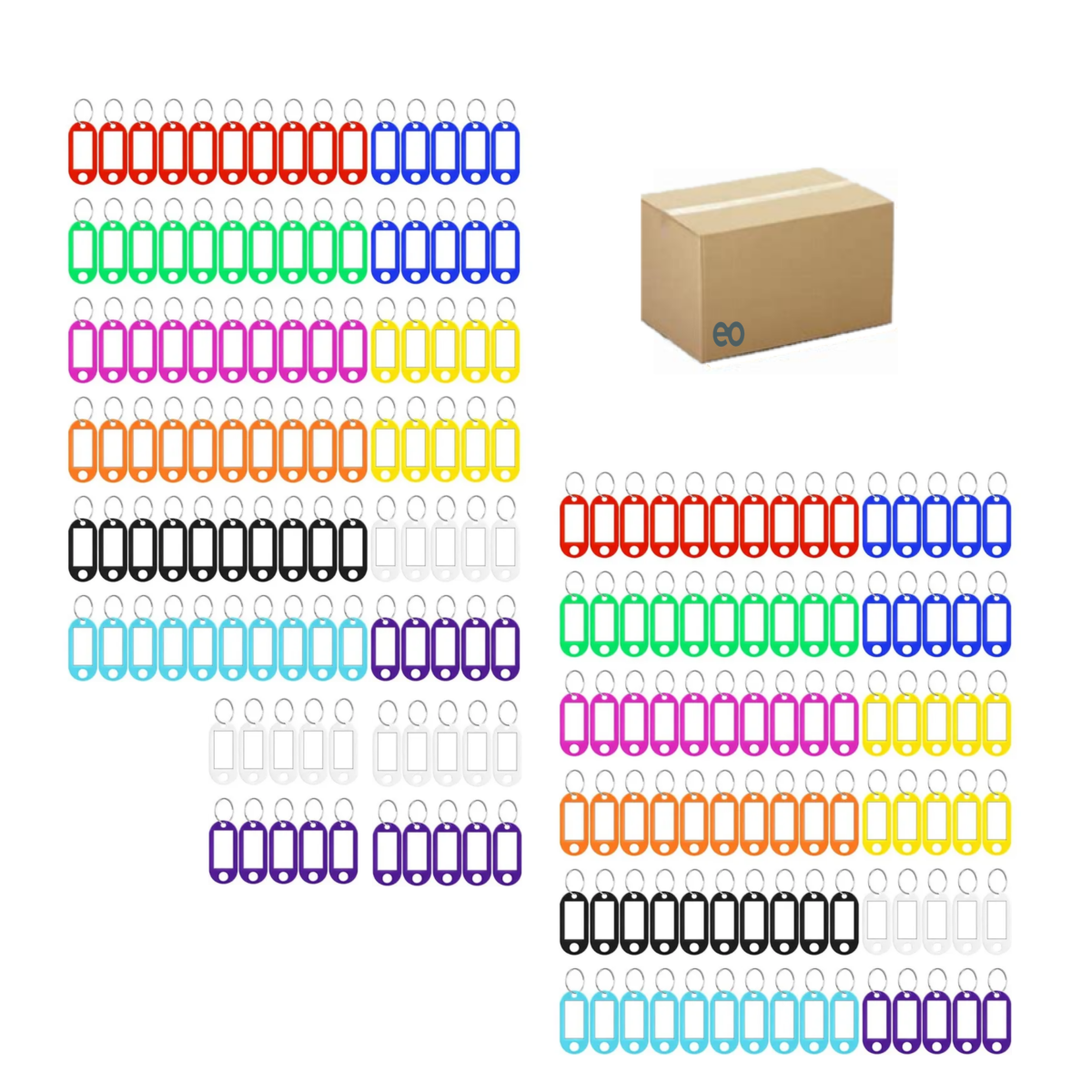 Foto 1 | Kit Llavero Porta Etiquetas 10 Colores  200 Piezas Eo Safe Imports Esi-20020 Multicolor