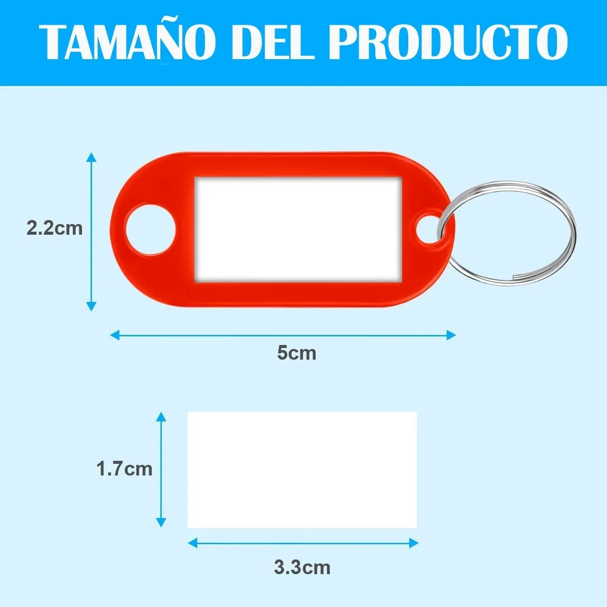 Foto 4 pulgar | Kit Llavero Porta Etiquetas 10 Colores  200 Piezas Eo Safe Imports Esi-20020 Multicolor