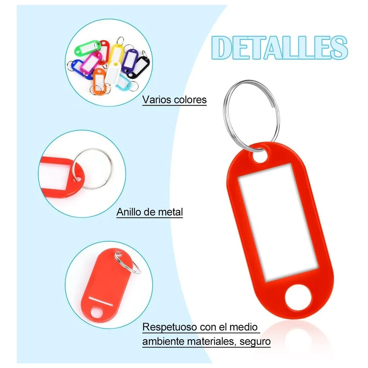 Foto 5 pulgar | Kit Llavero Porta Etiquetas 10 Colores  200 Piezas Eo Safe Imports Esi-20020 Multicolor