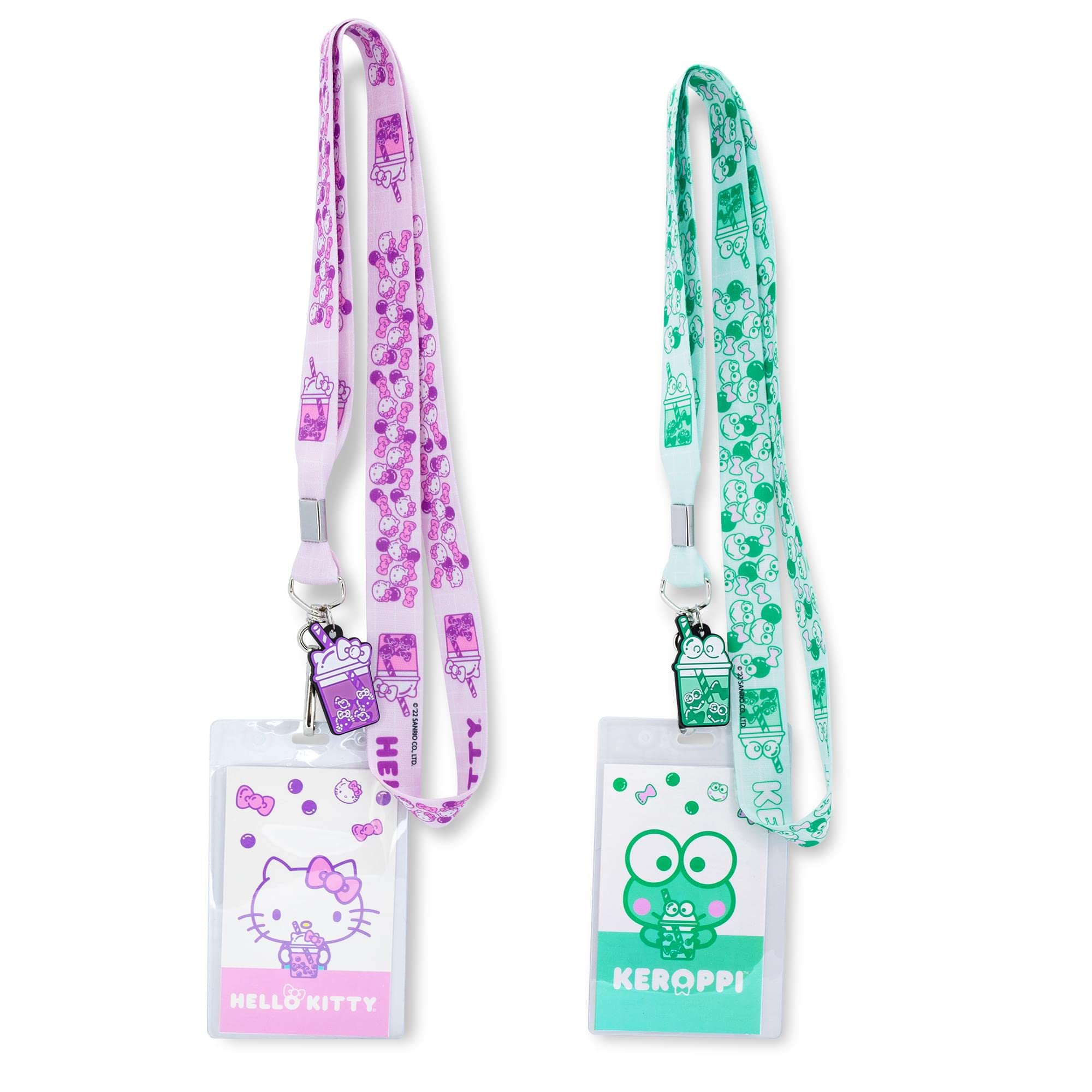 Cordones Sanrio Hello Kitty y Keroppi Boba Tea con Identificación - Venta Internacional