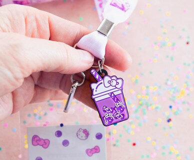 Foto 4 | Cordones Sanrio Hello Kitty y Keroppi Boba Tea con Identificación - Venta Internacional