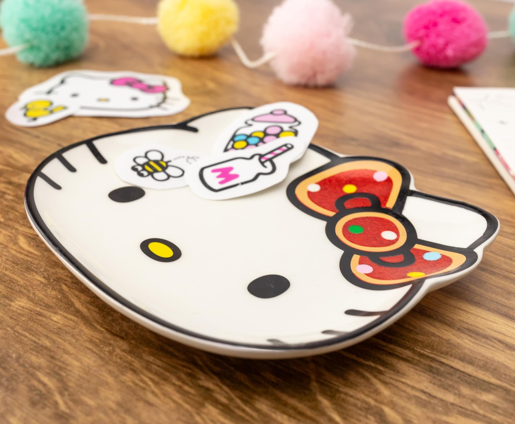 Foto 8 pulgar | Bandeja Para Abalorios Sanrio Hello Kitty Con Forma De Lazo Con Purpurina  Cerámica - Venta Internacional.