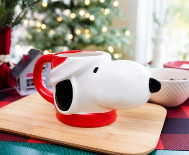 Foto 4 | Bufanda Silver Buffalo Peanuts Snoopy De Papá Noel 600 Ml Cerámica - Venta Internacional.